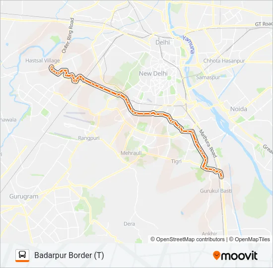 874 Bus Line Map