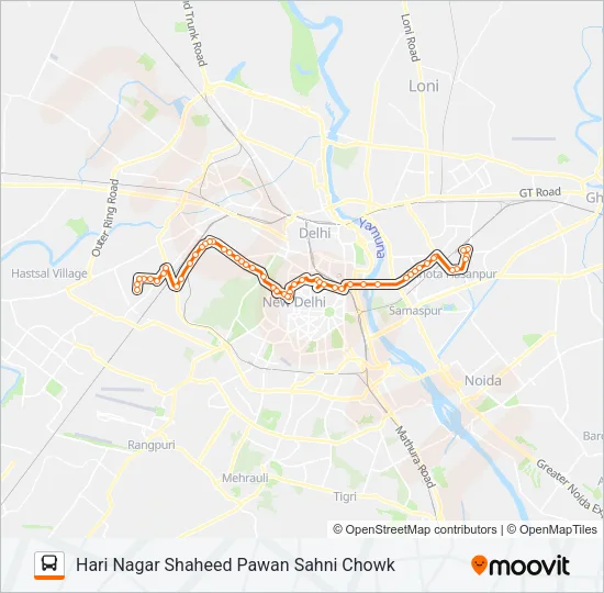 73 Bus Line Map