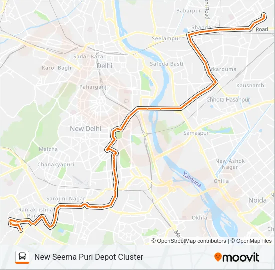 623EXT Bus Line Map