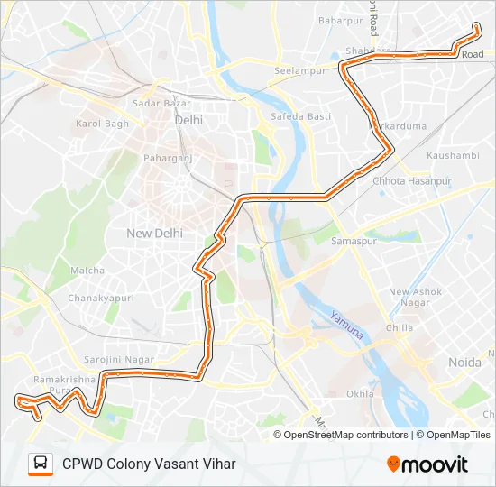 623EXT Bus Line Map