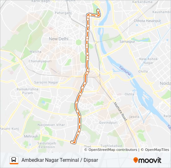 Ambedkar Nagar Delhi Map 419Lstl Route: Schedules, Stops & Maps - Ambedkar Nagar Terminal / Dipsar  (Updated)