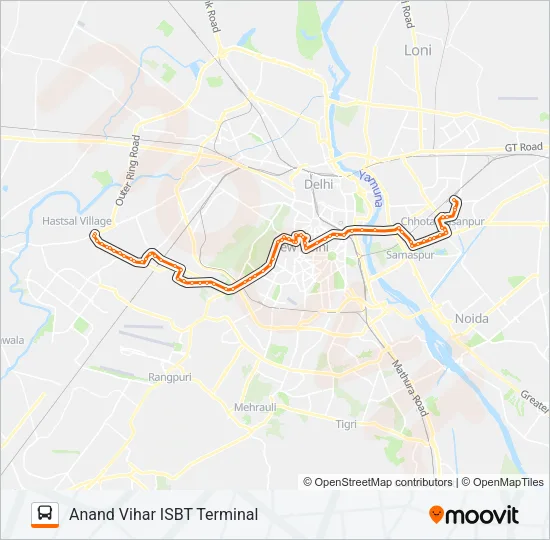 740EXT Bus Line Map