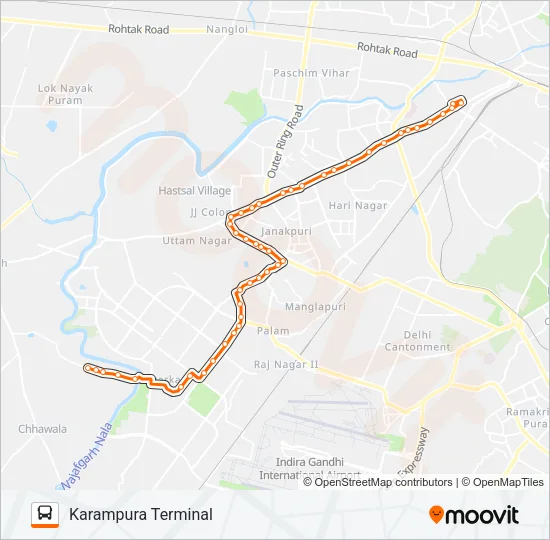 833A Bus Line Map
