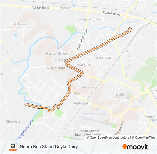 833A Bus Line Map