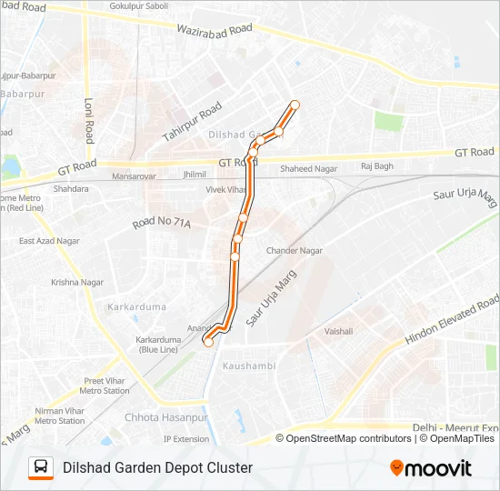 33LNKSTL Bus Line Map
