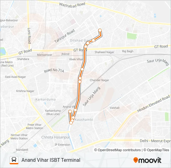 33LNKSTL Bus Line Map