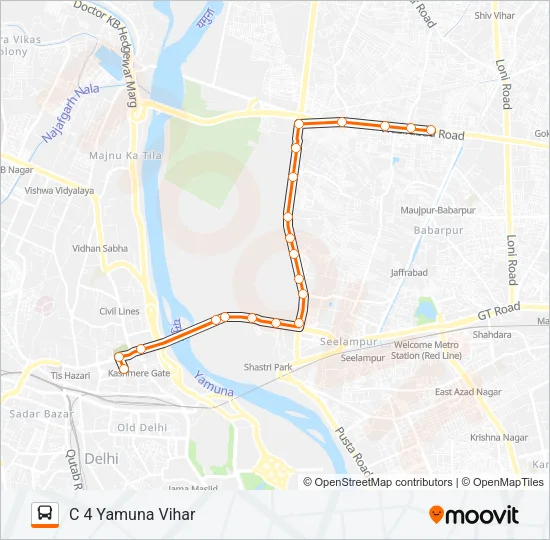 253 Bus Line Map