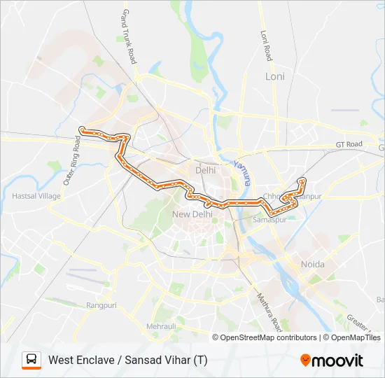85EXT Bus Line Map