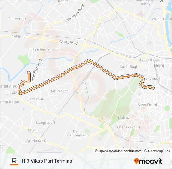 871 Bus Line Map