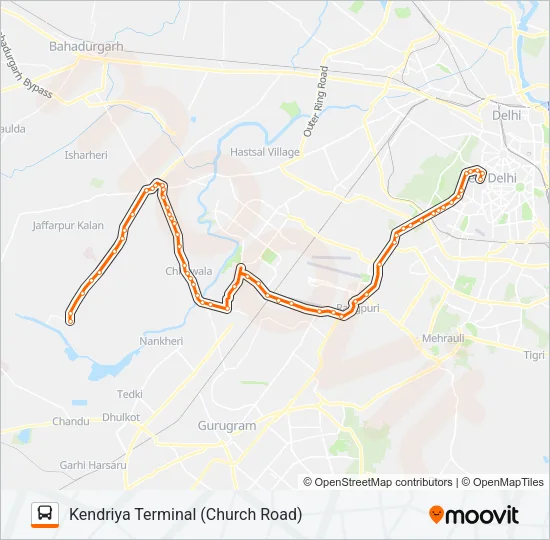 850LTD Bus Line Map
