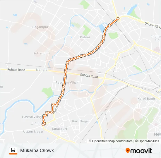 883EXT Bus Line Map
