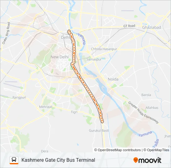405 Bus Line Map