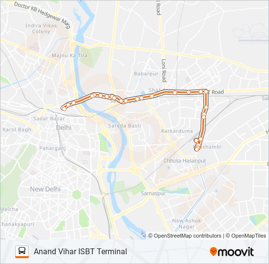 221 bus Line Map