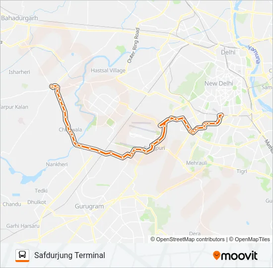 578 Bus Line Map