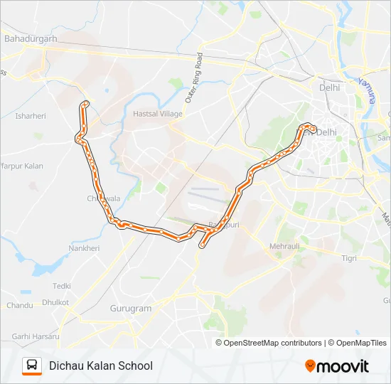 790+876 Bus Line Map
