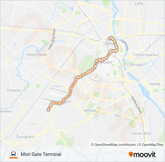 729 Bus Line Map