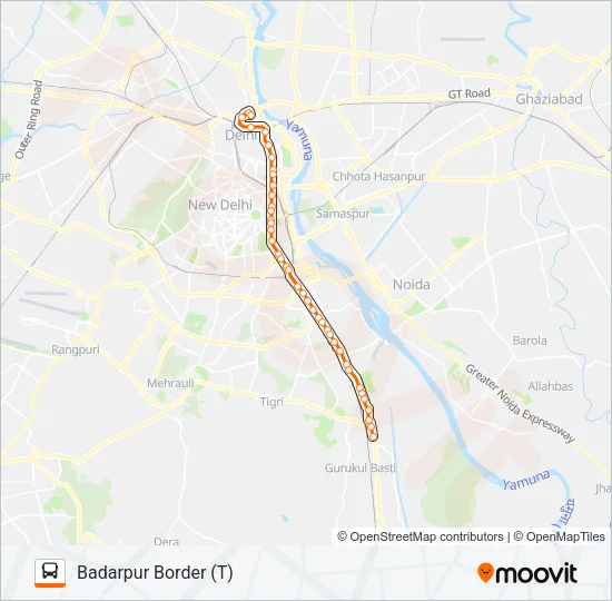 405A Bus Line Map