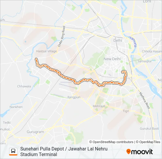 727 Bus Line Map