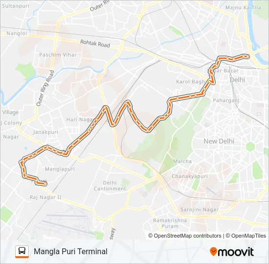 721 Bus Line Map