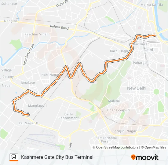 721 Bus Line Map