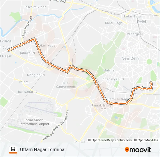 588 Bus Line Map
