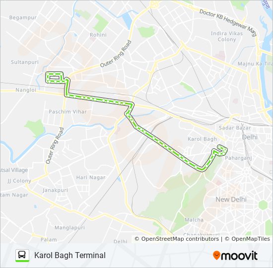 Karol Bagh Delhi Map 953 Route: Schedules, Stops & Maps - Karol Bagh Terminal (Updated)