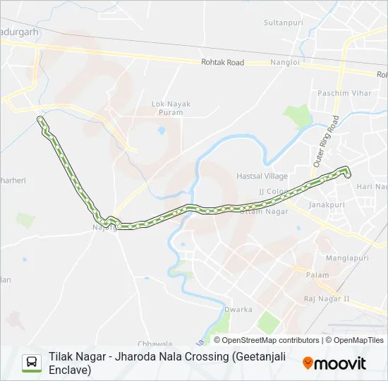 825A Bus Line Map