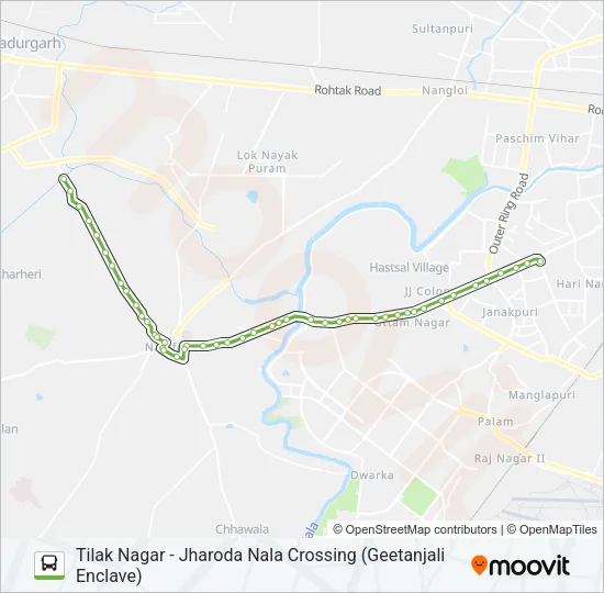 825A Bus Line Map