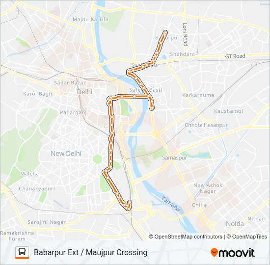 274A Bus Line Map