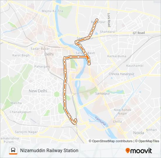 274A Bus Line Map
