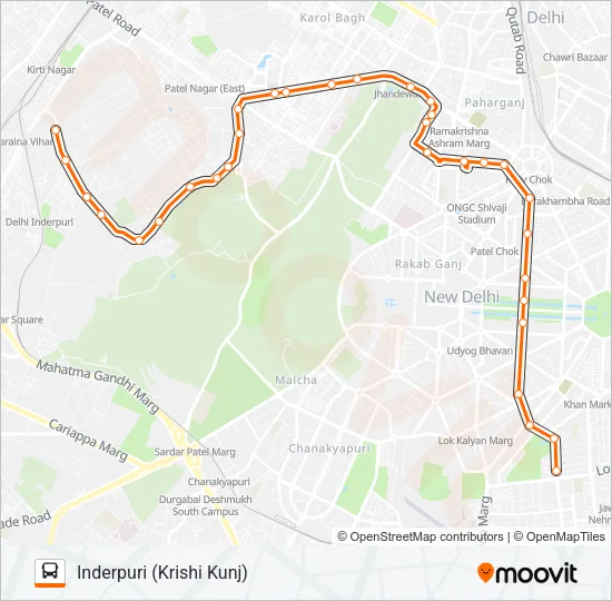522B Bus Line Map
