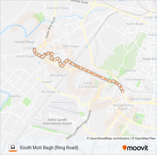 724A Bus Line Map