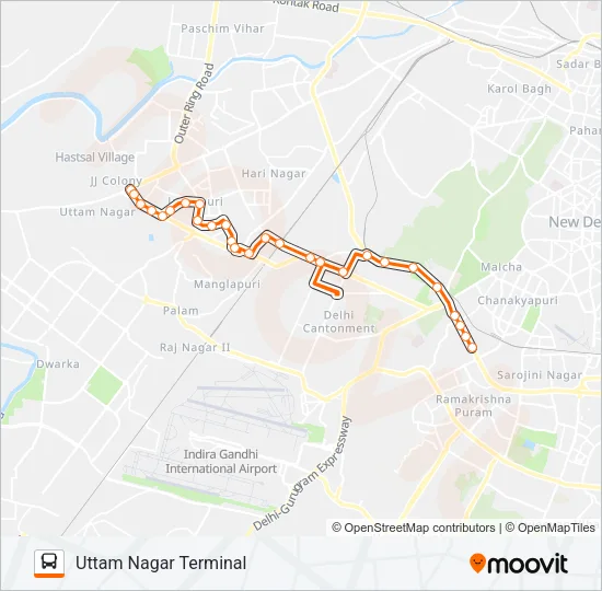 724A Bus Line Map