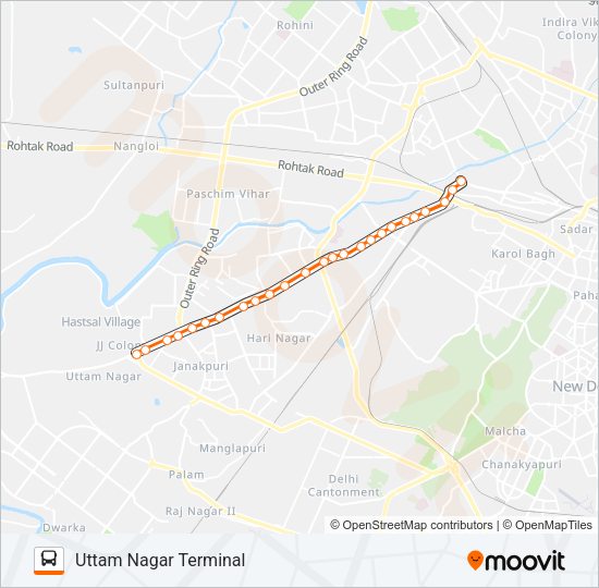 816B Bus Line Map