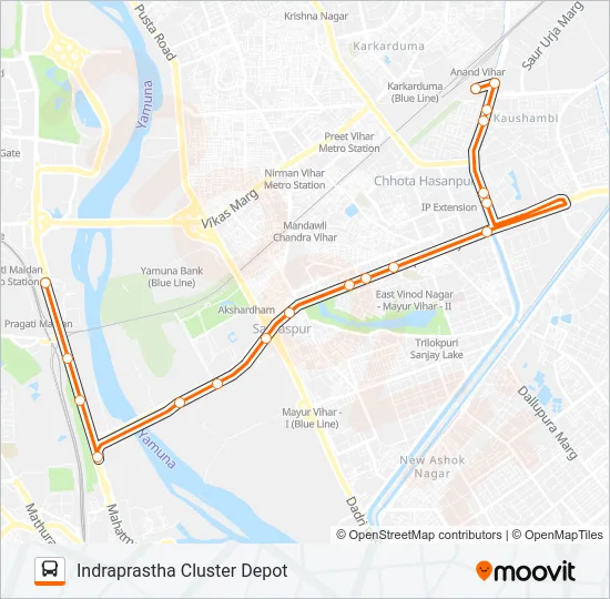 543ALSTL Bus Line Map