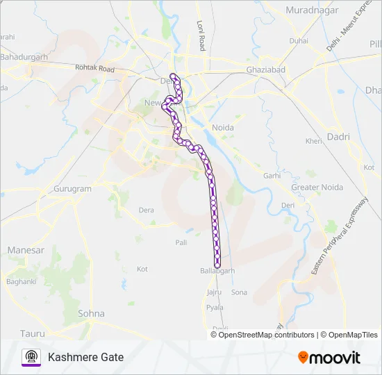 VIOLET Metro Line Map
