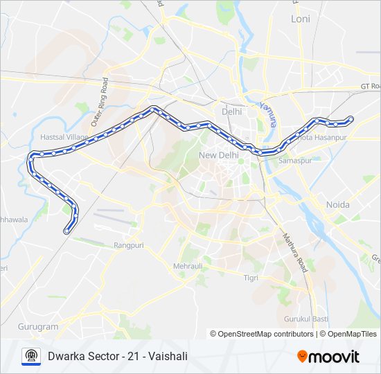 BLUE metro Line Map