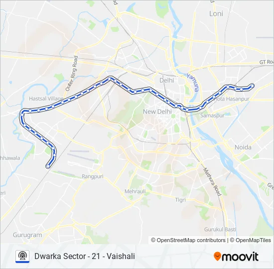 BLUE Metro Line Map