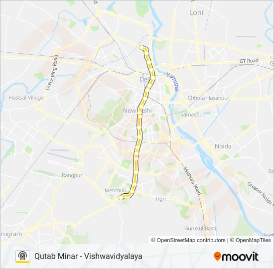 YELLOW Metro Line Map
