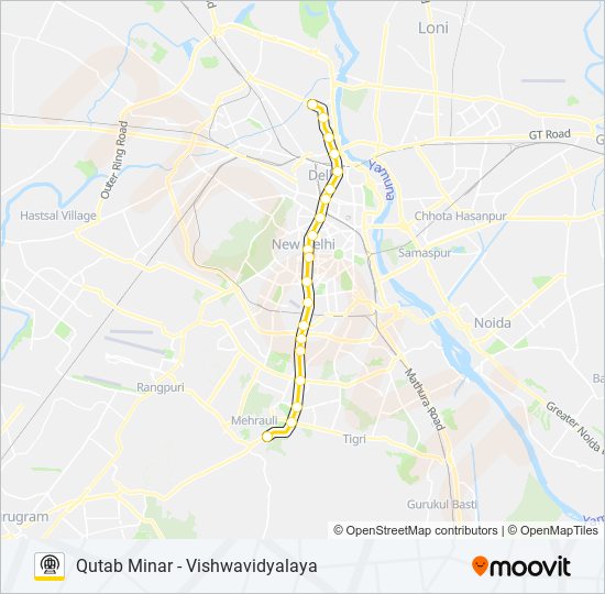 YELLOW metro Line Map