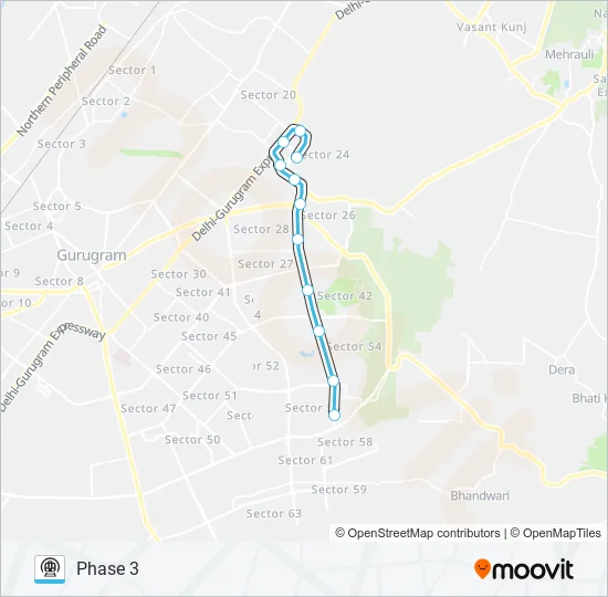 RAPID Metro Line Map