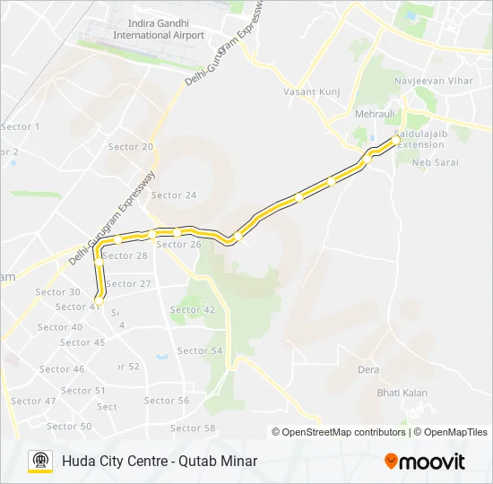 YELLOW Metro Line Map