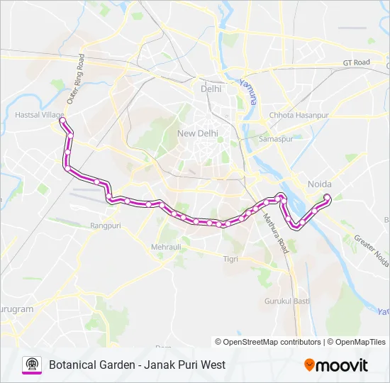 MAGENTA Metro Line Map