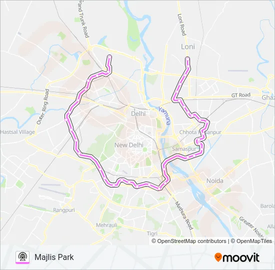 PINK Metro Line Map