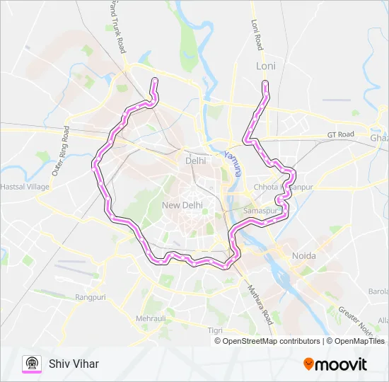 PINK Metro Line Map