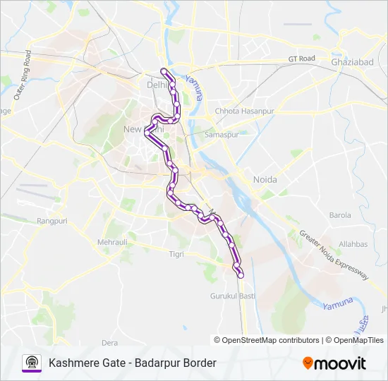 VIOLET Metro Line Map