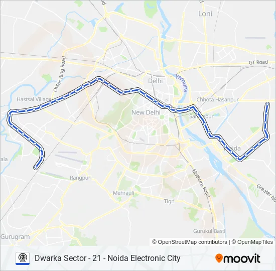 BLUE Metro Line Map