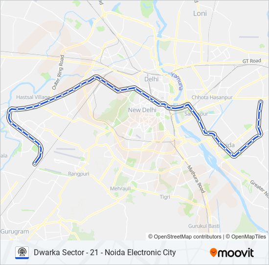 BLUE metro Line Map