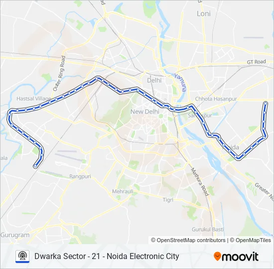 BLUE Metro Line Map
