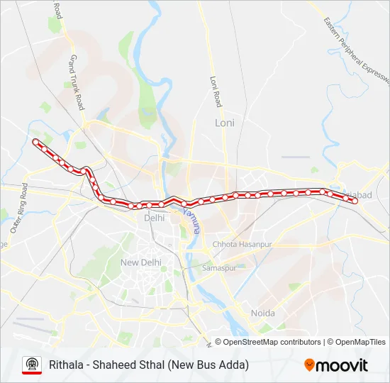 RED Metro Line Map